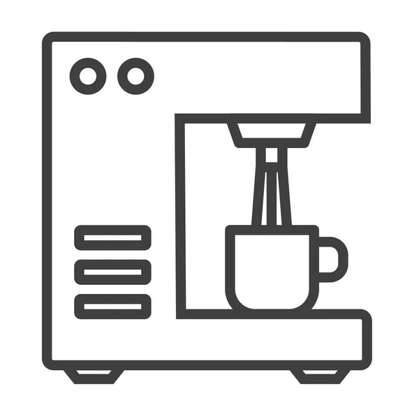 Bar Kaffeemaschine Ikone. Umrissleiste Kaffeemaschine Vektor-Symbol für Web-Design. — Stockvektor