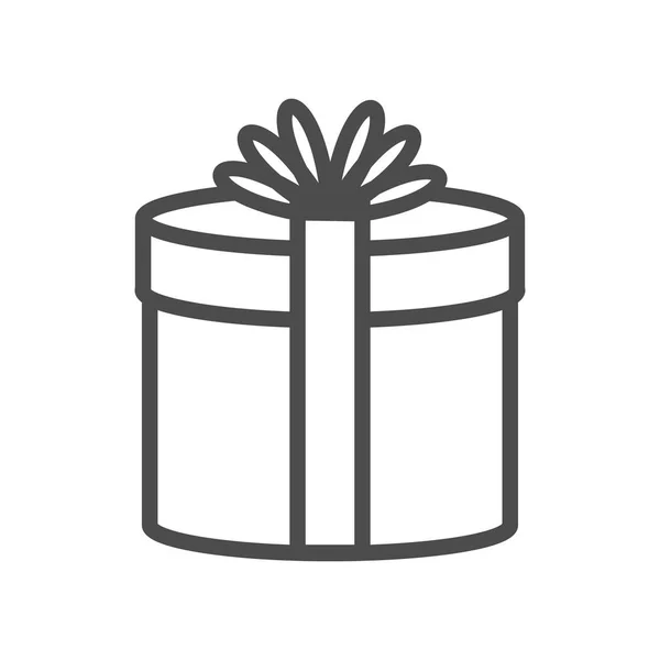 Illustrazione dell'icona del regalo su sfondo bianco e — Vettoriale Stock