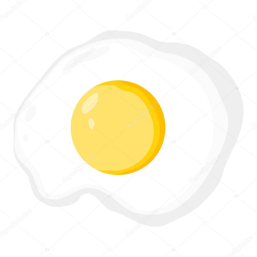 Vector scrambled egg is isolated on a white background
