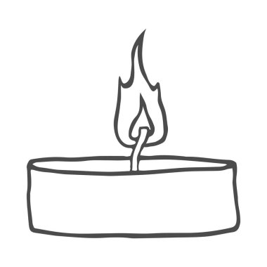 Mum içinde karikatür ücretsiz stili elle çizilmiş vektör çizim