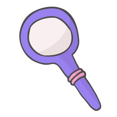 Büyüteç camı renk doodle simgesi. Arama sembolü. Vektör el çizilmiş kroki