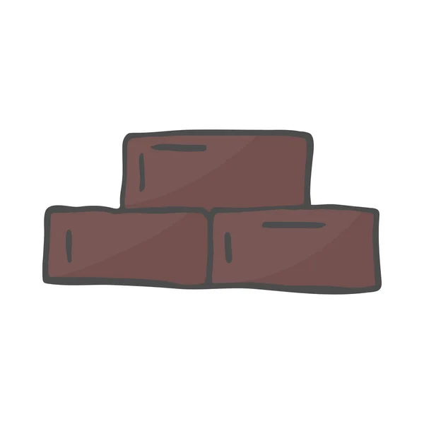 Doodle cor blocos de construção. Ilustração vetorial Isolada —  Vetores de Stock