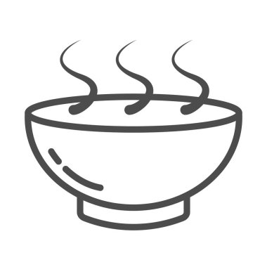 Sıcak plaka gıda siyah simgesi olan beyaz arka plan üzerinde top. Anahat simgesi. Piksel mükemmel.