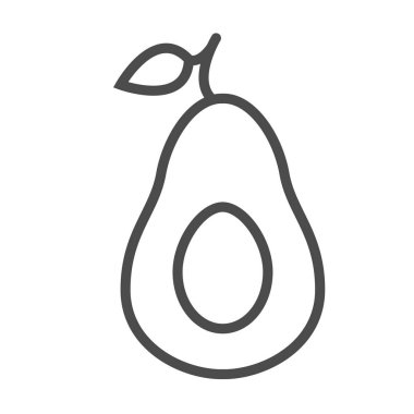 Avokado dilimlenmiş simge özetlenen gıda meyveler vektör