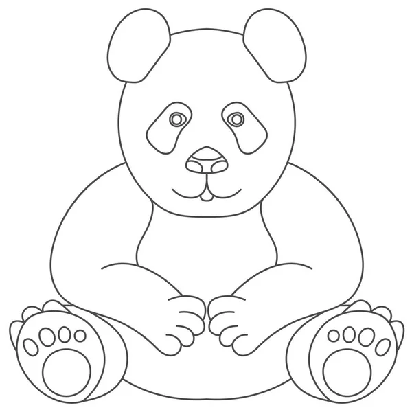 Dessin. Symbole d'ours panda. Logo du panda . — Image vectorielle