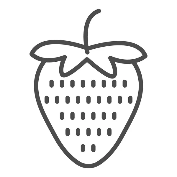 Icono de fresa línea icono de vector de arte para aplicaciones y sitios web — Vector de stock