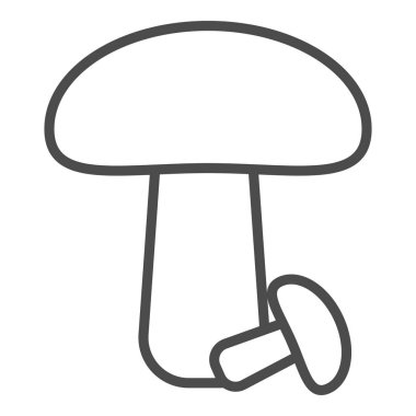 Mantar Simge Vektör - Satır Kontur Tasarımı