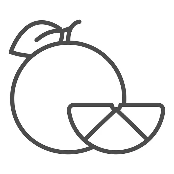 Körvonal narancs vektor ikon. izolált fekete egyszerű vonal elem illusztráció-ból gyümölcs fogalom. — Stock Vector