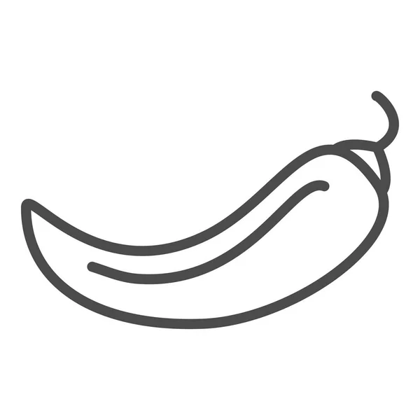 Chili peppar ikon, disposition vektor logga, linjär piktogram isolerade på vitt. logotyp illustration — Stock vektor