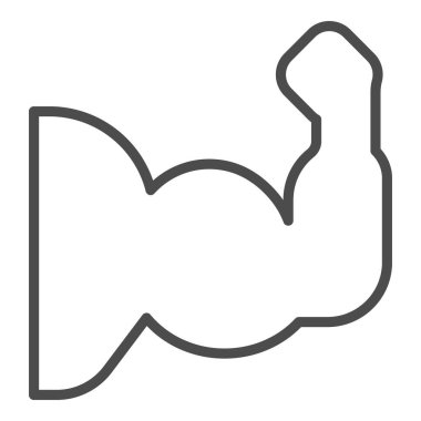 Kas Bicep Simgesi Vektörü - Satır Vuruşu Tasarım Simgesi