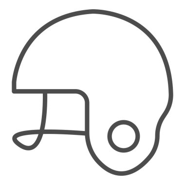 Hokey kaskı taslak vektör simgesi. İnce çizgi siyah hokey başlığı simgesi, düz vektör basit element gösterimi