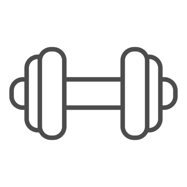 Dumbbell line icoon met aanpasbare slag. EPS 10 — Stockvector