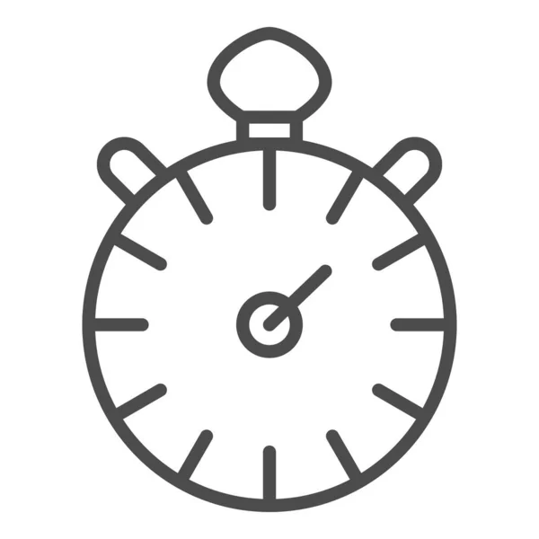 Timer line icon - Vektor outline timer oder Stoppuhr-Symbol. Minimales Sportabzeichen — Stockvektor