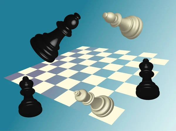 Bannière Fond Échecs — Image vectorielle