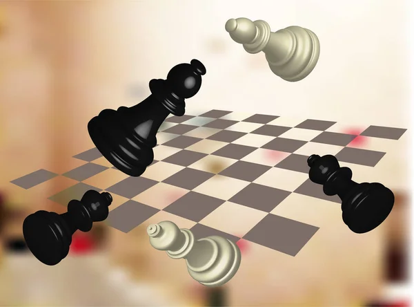 Bannière Fond Échecs — Image vectorielle