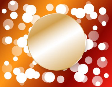 Parlak parlak bokeh arka plan üzerinde parlak metal daire