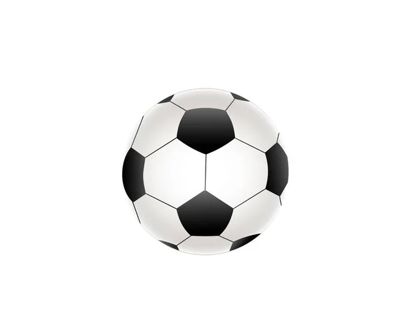 Vue Rapprochée Ballon Football Isolé Sur Fond Blanc — Image vectorielle