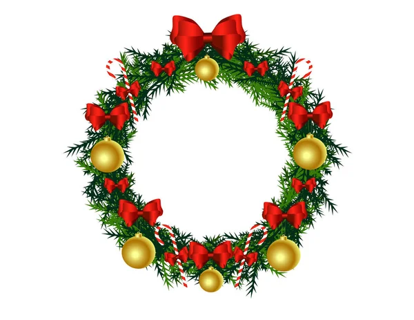 Beyaz arka plan üzerinde izole yaratıcı Noel çelenk 