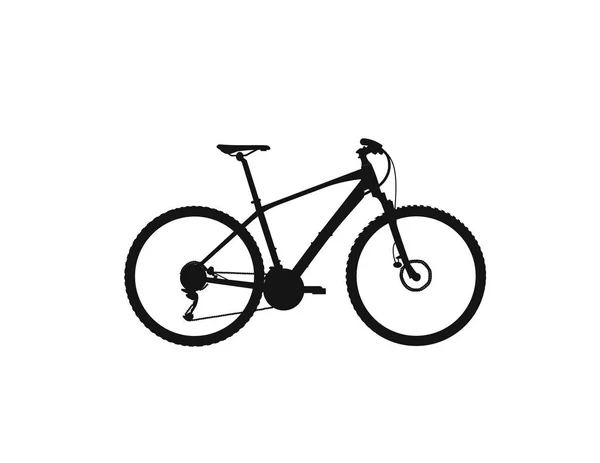 Silueta Bicicleta Deportiva Aislada Sobre Fondo Blanco — Vector de stock