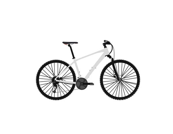Bicicleta Deportiva Blanca Aislada Sobre Fondo Blanco — Vector de stock