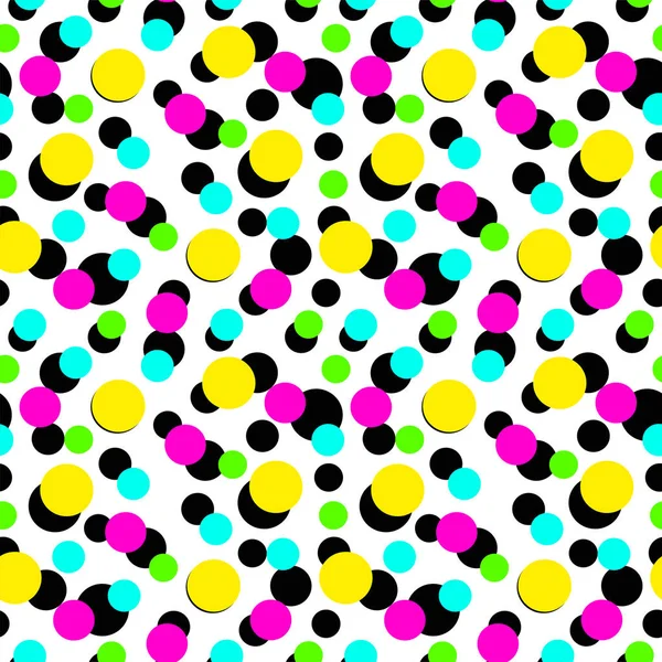 Helles Abstraktes Geometrisches Muster Mit Bunten Kreisen Auf Weißem Hintergrund — Stockvektor