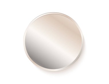 Beyaz arka plan üzerinde izole gümüş metal daire 