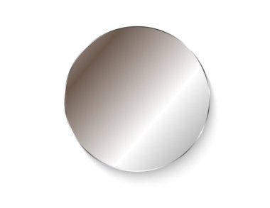 Beyaz arka plan üzerinde izole gümüş metal daire 