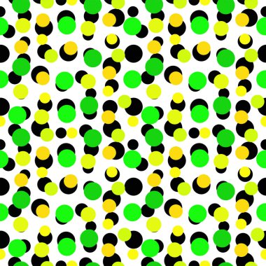 yeşil, sarı ve siyah soyut geometrik desen beyaz arka plan üzerinde 