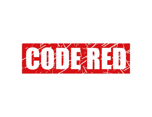 Codice Timbro Rosso Isolato Sfondo Bianco — Vettoriale Stock
