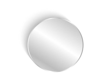 Beyaz arka plan üzerinde izole gümüş metal daire 