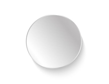 Beyaz arka plan üzerinde izole gümüş metal daire 