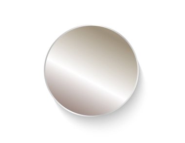 Beyaz arka plan üzerinde izole gümüş metal daire 