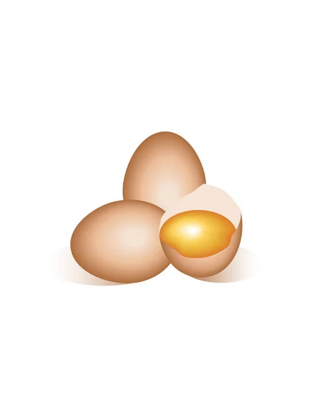 Ícone Simples Ovos Galinha Branco Ilustração Vetorial — Vetor de Stock