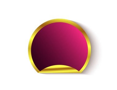 boş yuvarlak mor plakası, vektör çizim