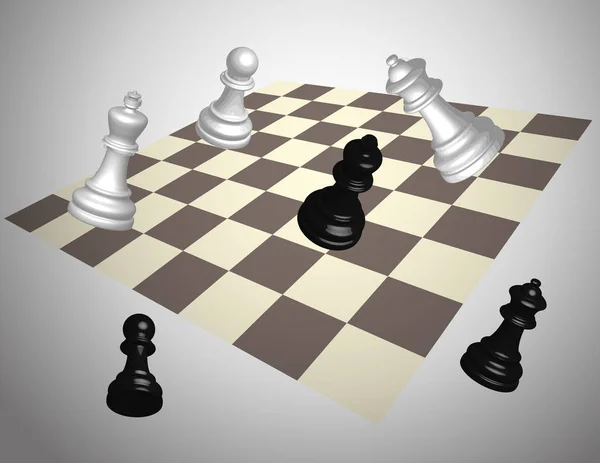 チェス図ベクター グラフィック ボードの上を飛んでバナー — ストックベクタ