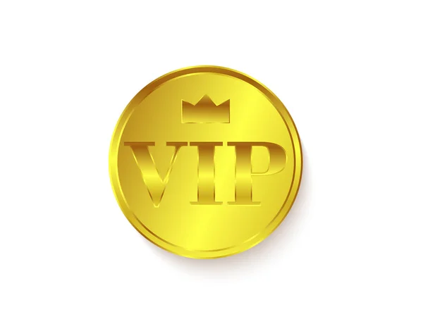 Eenvoudige Pictogram Van Vip Teken Gouden Cirkel Vectorillustratie — Stockvector