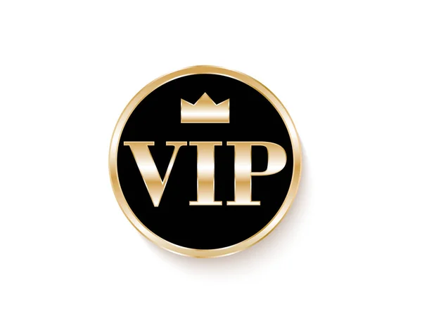 Icono Simple Signo Vip Círculo Oro Ilustración Vectorial — Vector de stock