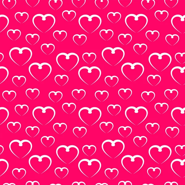 Coeur Rouge Motif Sans Couture — Image vectorielle