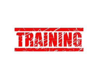 İzole kırmızı pul eğitim