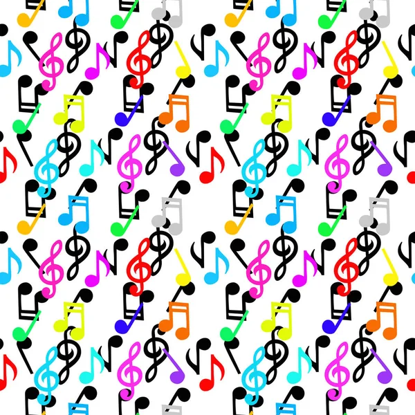 Music Notes Seamless Pattern — Stock Vector