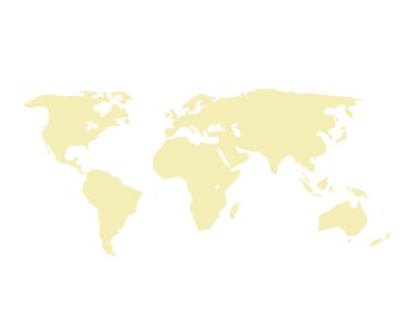 Beyaz arkaplanda dünya haritası
