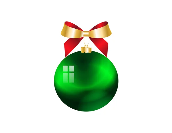 Cam Oyuncak Noel Yeşil — Stok Vektör