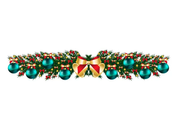 Vánoční Hračky Větvi — Stockový vektor