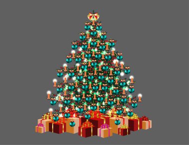 Işıklı Noel ağacı