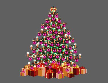 Işıklı Noel ağacı