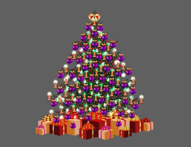 Işıklı Noel ağacı