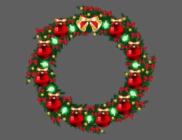 Christmas Frame Decor Isolated — Stock Vector