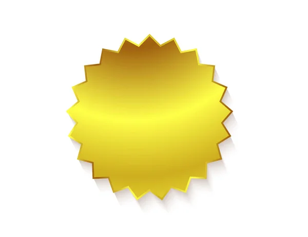 Gouden Sterren Sticker Leeg — Stockvector
