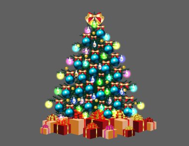 Işıklı Noel ağacı