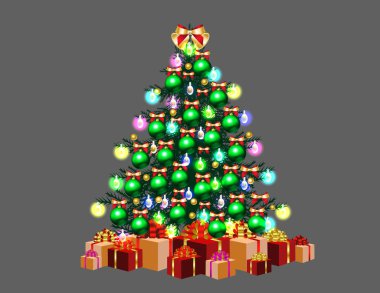 Işıklı Noel ağacı